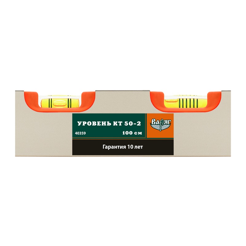 Уровень Варяг 40359 КТ 50-2 для измерения уклонов, 4 глазка, 1000 мм