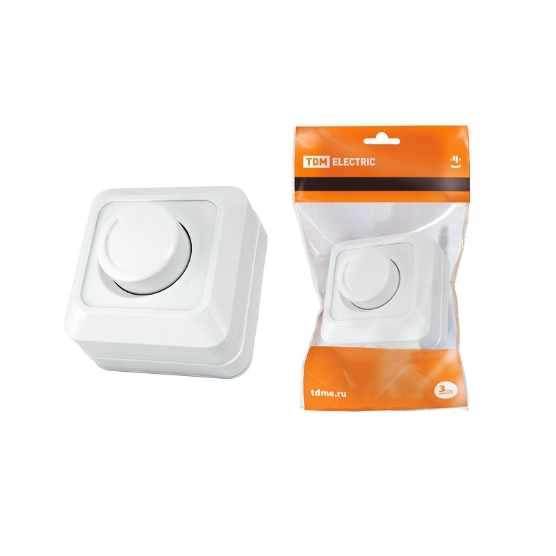 Светорегулятор о/у Ладога SQ1801-0109, поворотный, белый