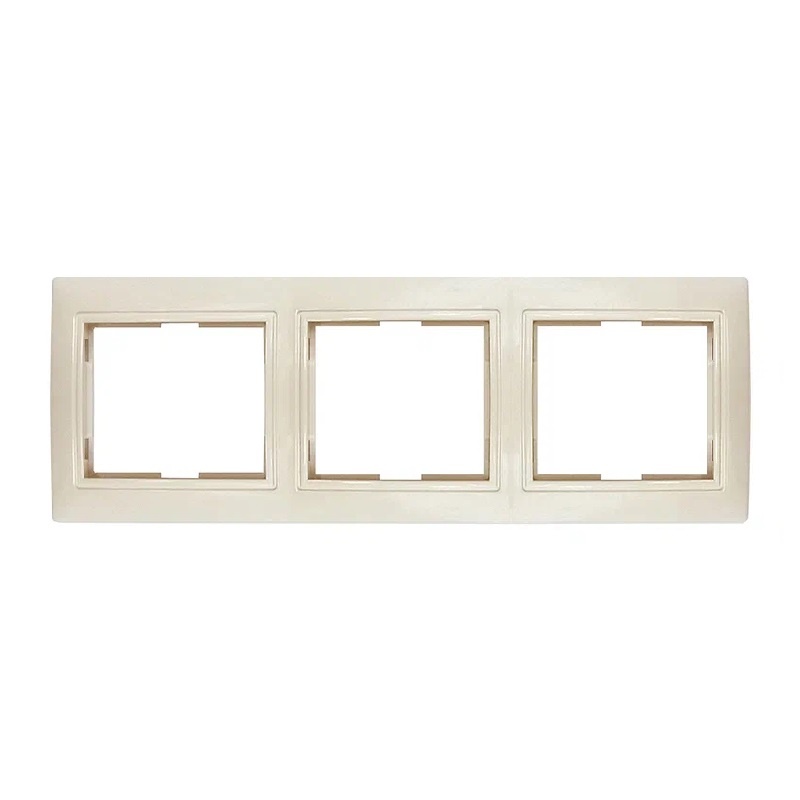 Рамка 3-х постовая Севиль Б-С0045, горизонтальная, слоновая кость