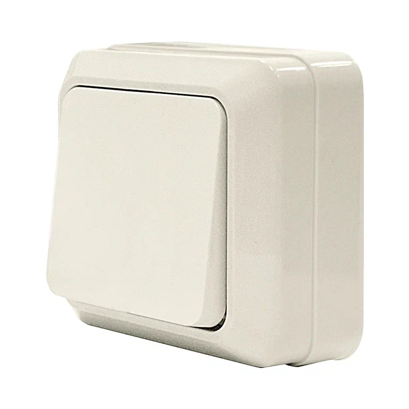 Выключатель о/у Олимп Б-О0021, 1 клавиша, б/инд, IP20, слоновая кость