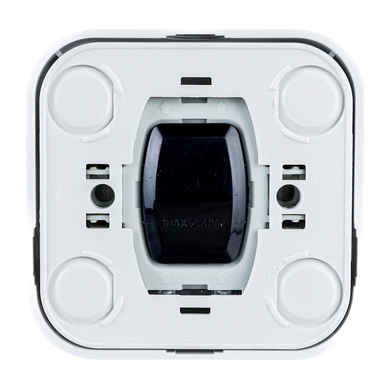 Выключатель о/у Makel 45123, 2 клавиши, с/инд, белый