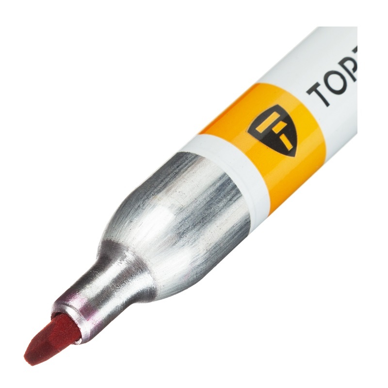 Маркер для агрессивной среды Topfort HD 850 красный 3-7 мм, скошенный наконечник