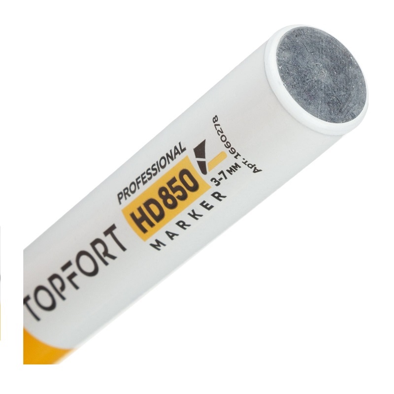 Маркер для агрессивной среды Topfort HD 850 красный 3-7 мм, скошенный наконечник