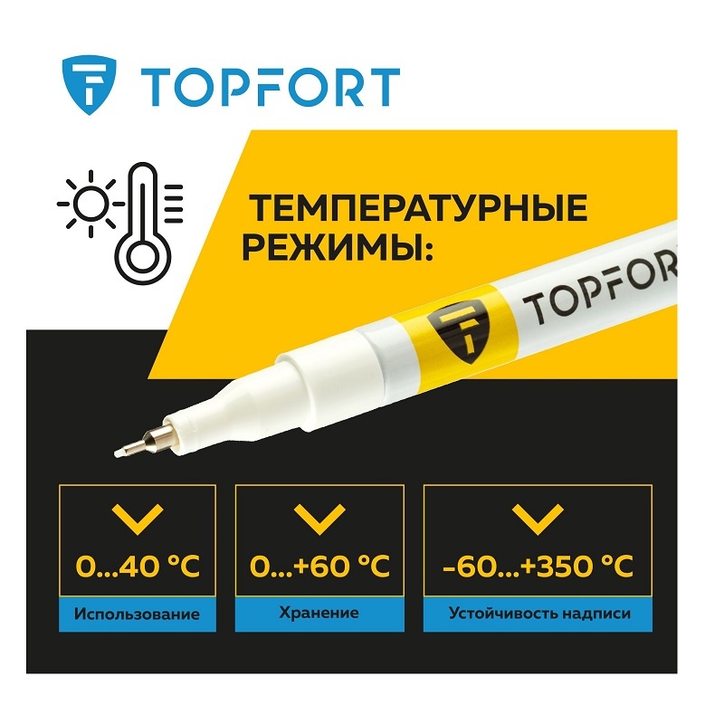 Маркер лаковый Topfort Paint белый 1 мм