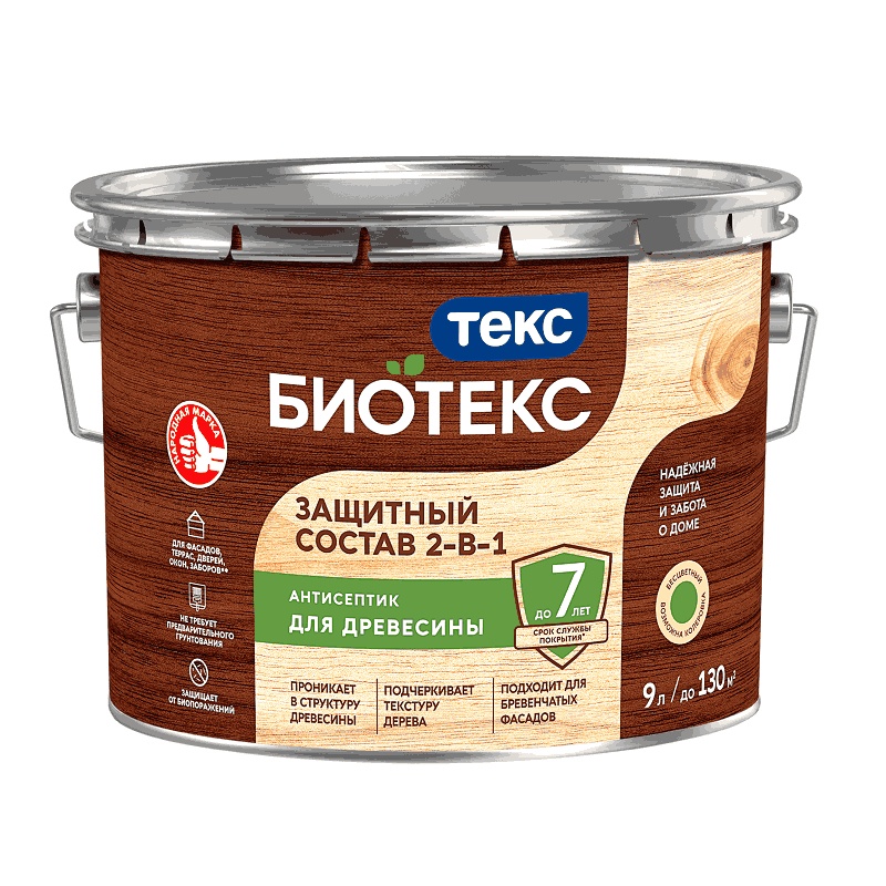 Антисептик Текс Bioteks состав 2в1 бесцветный (9 л)