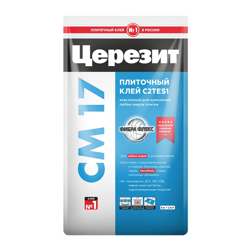 Клей для плитки Церезит CM 17 (5 кг)
