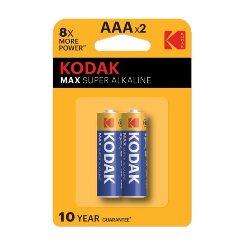 Батарейка алкалиновая Kodak, тип LR03/ААА, 1,5В (уп. 2 шт.)