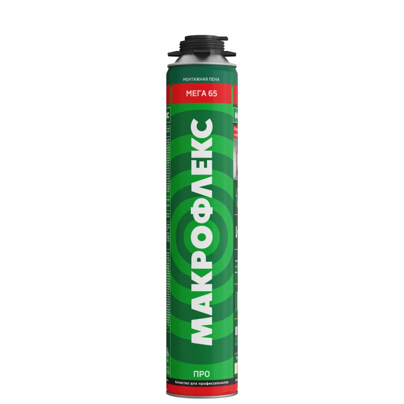 Пена монтажная Makroflex Mega 65 Pro, летняя (0,85 л)