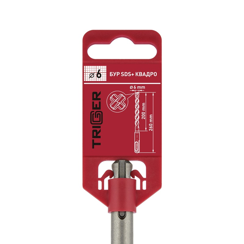 Бур Trigger Quadro 78478 SDS+ 6х200/260 мм