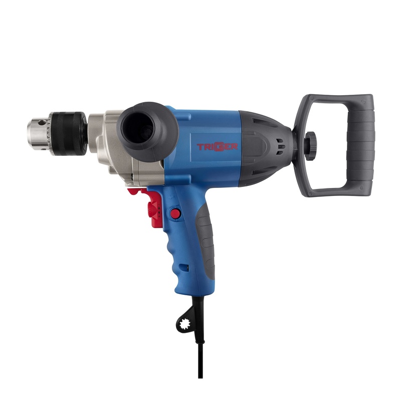 Дрель-миксер сетевой Trigger 20019, 1,05 кВт, 550 об/минуту, ключевой патрон 16 мм, реверс