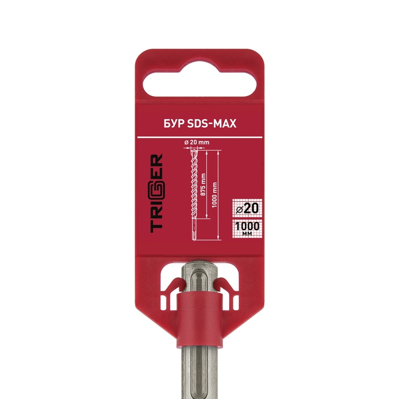 Бур Trigger 88007 SDS-Max (двойная спираль, 4 резца), 20х875/1000 мм