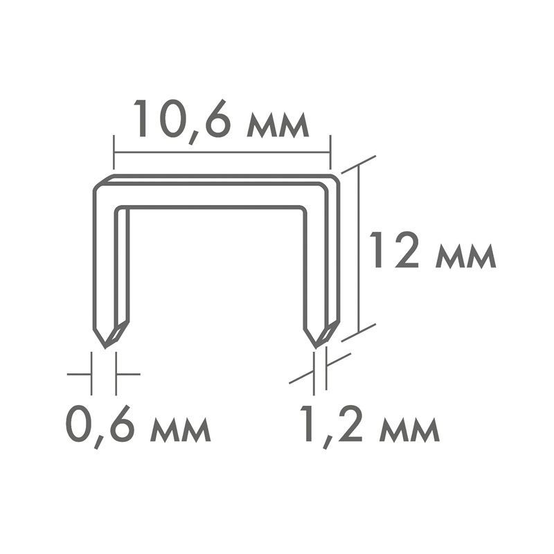 Скобы для степлера Biber 85839 закаленные тип 140, 12 мм (1000 шт.)