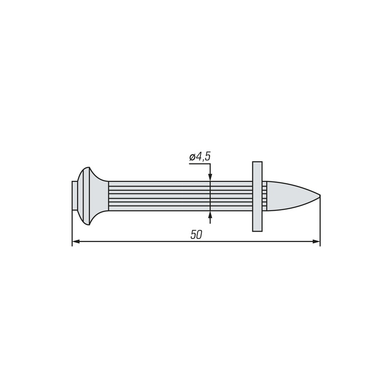 Дюбель-гвоздь монтажный SWFS 4,5х50 (20 кг)