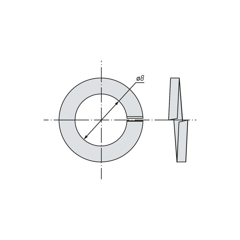 Шайба гроверная SWFS DIN127 М8 (1 кг)