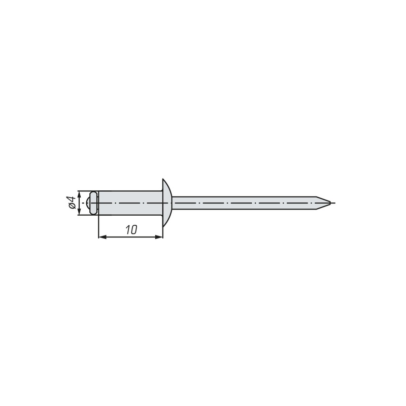 Заклепка вытяжная комбинированная SWFS 4х10 (1000 шт)