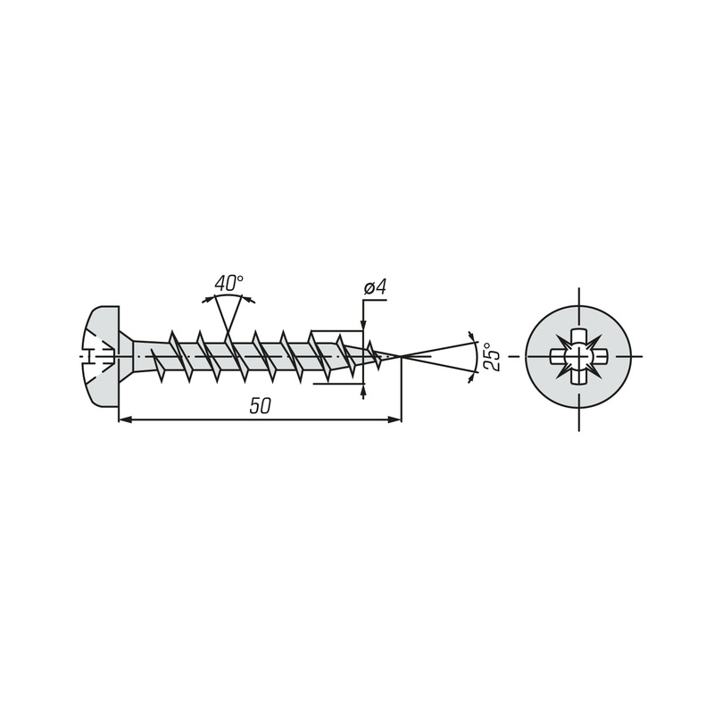 Саморез ШУЦ SWFS PN 4х50 (8 шт) пакетик