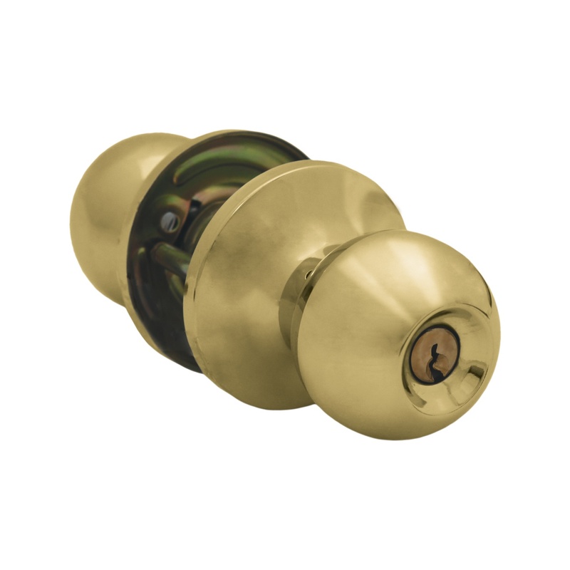 Защелка дверн. SCHLOSS 42012 KL-01 с ручк. шар ключ/фикс золото (30)