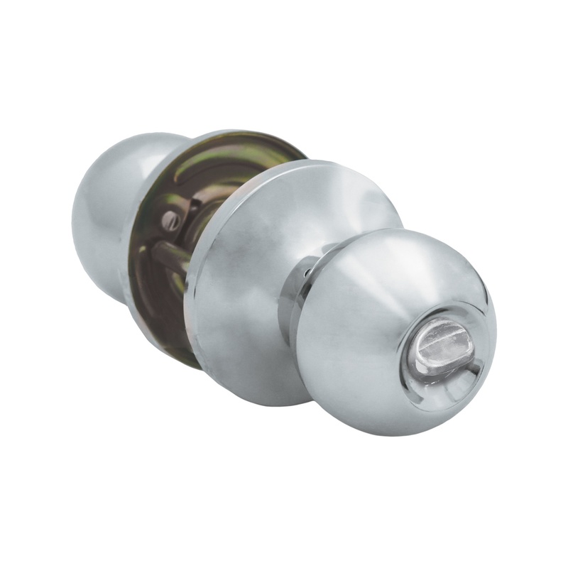 Защелка дверная SCHLOSS 42021 KL-01 с ручкой шар фиксатор хром (30)