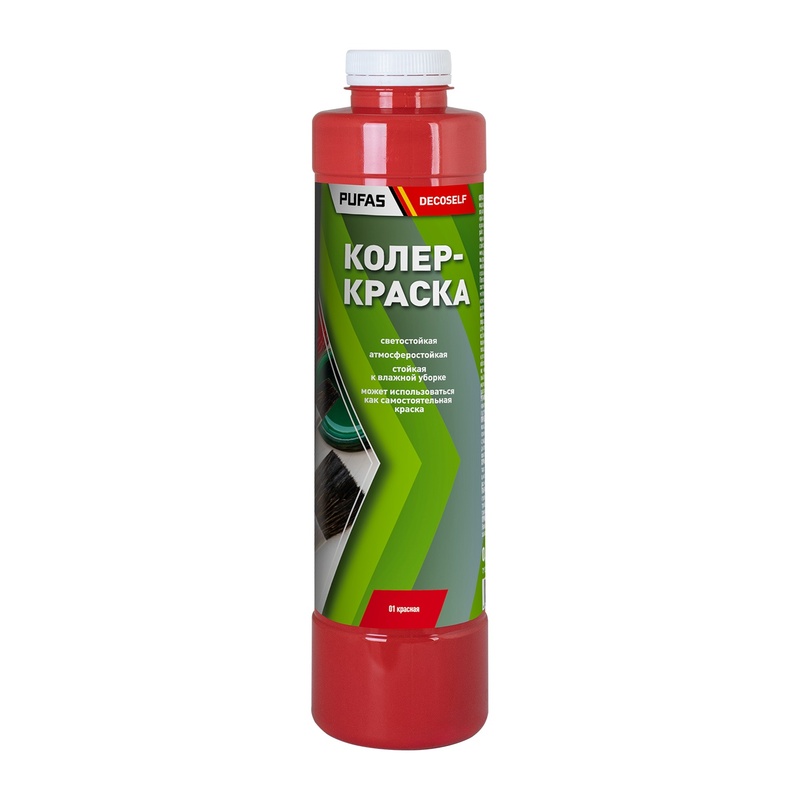 Краска колеровочная для в/д красок Pufas N01 красная (0,75 л)