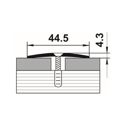 Порог стыкоперекрывающий Лука, бронза (1,8 м х 44,5 мм)