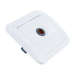 Розетка телевизионная TV с/у Mimoza 12007, 1 гнездо, белая