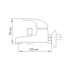 Смеситель для ванны Mix&Fix Jota 4401 с аксессуарами