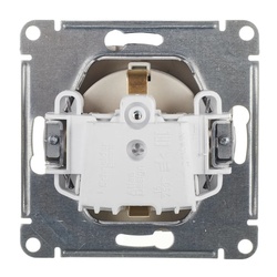 Розетка с/у Atlasdesign ATN000343, 1 гнездо, с/з, алюминий