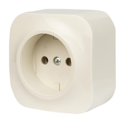 Розетка о/у Quteo 782240, 1 гнездо, б/з, бежевая