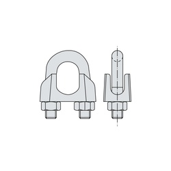 Зажим для канатов SWFS DIN741 М5 (4 шт)