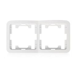 Рамка 2-х постовая Mimoza 22012, горизонтальная, белая