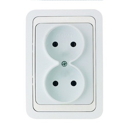 Розетка с/у Mimoza 12017, 2 гнезда, б/з, белая