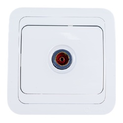 Розетка телевизионная TV с/у Mimoza 12007, 1 гнездо, белая