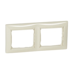 Рамка 2-х постовая Valena 695632, универсальная, бежевая