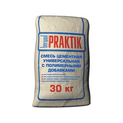 Смесь цементная универсальная с полимер. добавками Bergauf Praktik, 30 кг