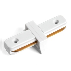 Коннектор I-образный (прямой) для накладного 1ф шинопровода, белый