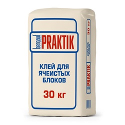 Клей для ячеистых блоков Bergauf Практик, 30 кг